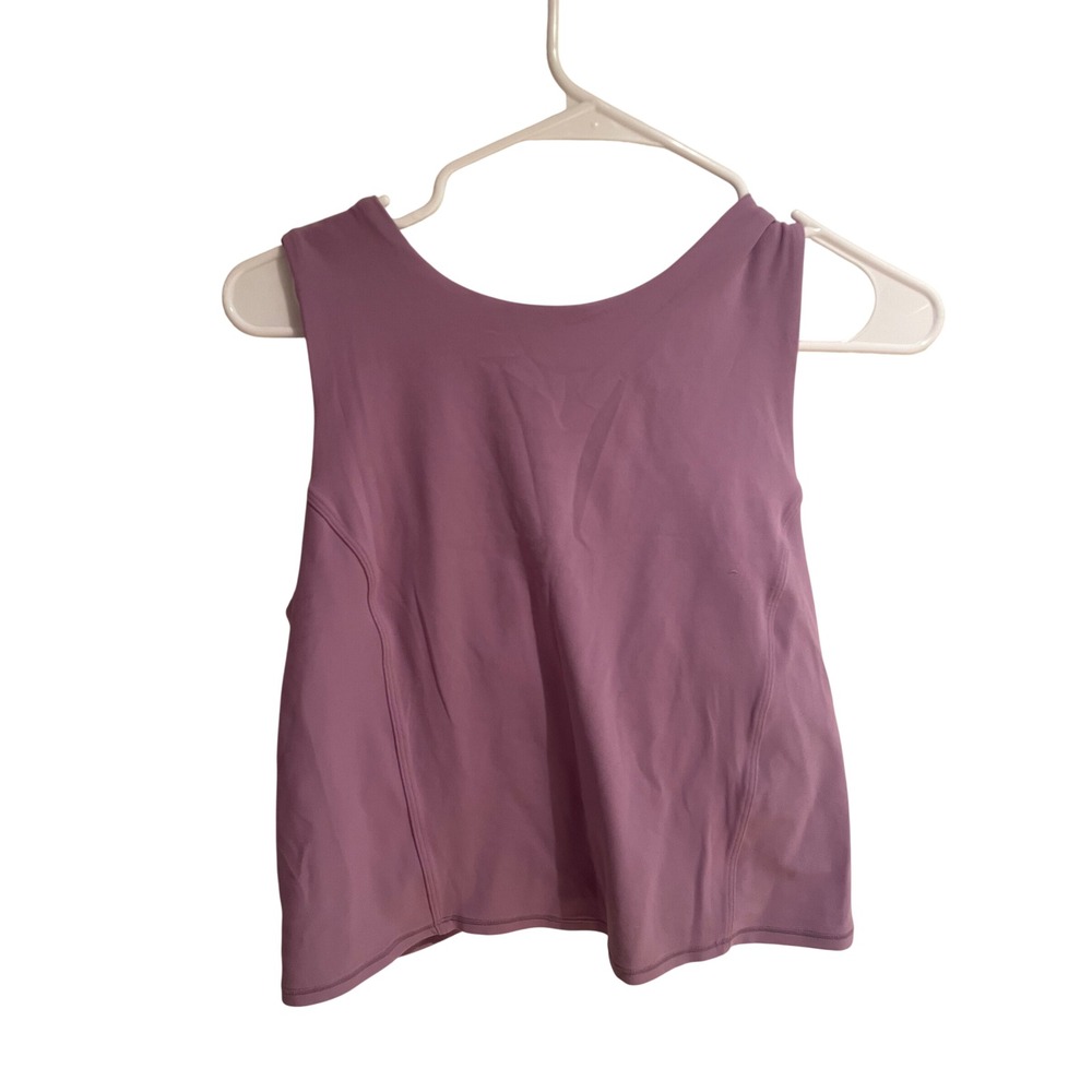Lululemon Align Reversible Tank Top W1DEHS Dusty Purple Nulu Yoga Crop Size 10